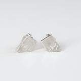 Angular Ribbon Studs in Recycled Sterling Silver