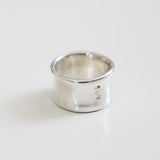 Wide Concave Band in Recycled Sterling Silver