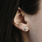 SHARK TOOTH STUDS silver