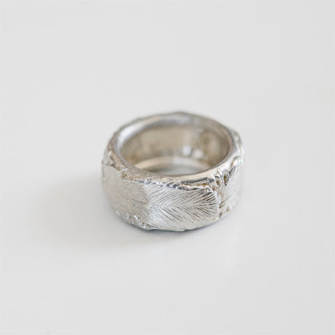 FEATHER RING {silver}