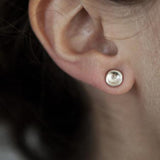 SMALL CONCAVE STUDS silver