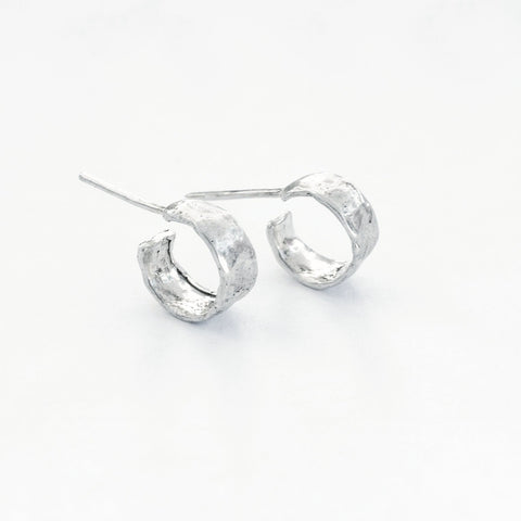 small silver hoop studs