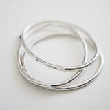 Oval Bangle in Recycled Sterling Silver