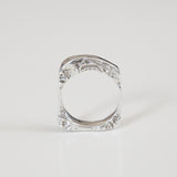 SQUARE IMPRINTED RING {silver}