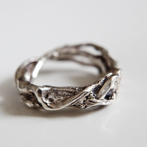 THICK BRANCH RING {silver}