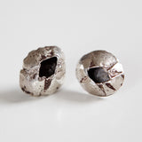 LARGE BARNACLE STUDS silver